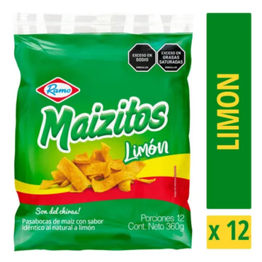 Maizitos Ramo sabor limón en presentación familiar con textura crujiente ideal para compartir.