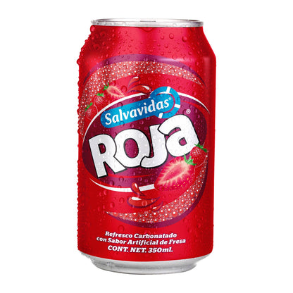 Refresco Salvavidas Roja en lata ideal para bebidas refrescantes y comidas.