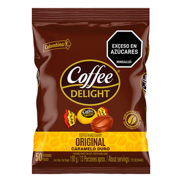 Caramelos duros Colombina Coffee Delight con sabor a café colombiano en presentación para compartir.