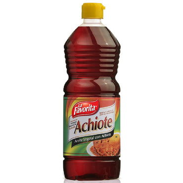 Achiote líquido ideal para dar color y sabor tradicional a carnes y comidas latinas.