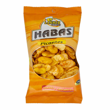 Habas picantes Lanher con textura crocante y sabor intenso ideales para snacks.