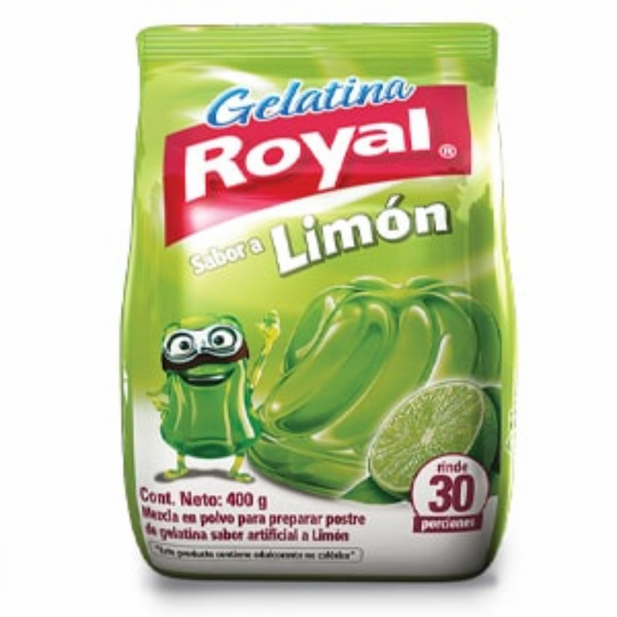 Gelatina sabor limón Royal con sabor cítrico refrescante y textura suave.