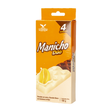 Manicho Duo La Universal con combinación de sabores dulces y chocolate.