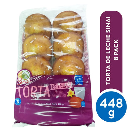 Paquete de tortas de leche individuales ideales para compartir y meriendas.