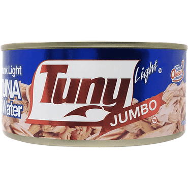 Atún Tuny Jumbo en agua en presentación grande para ensaladas, recetas ligeras y preparaciones familiares.