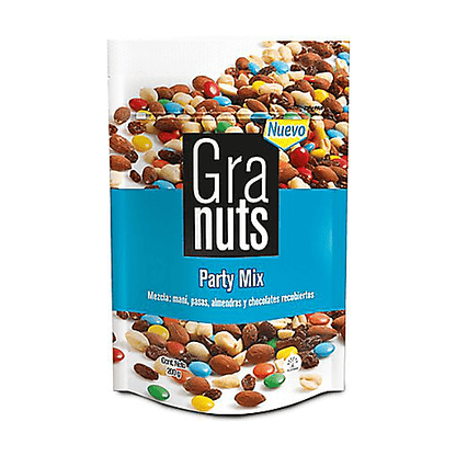 Mezcla Fiesta Granuts en presentación doy pack ideal para compartir y disfrutar en reuniones.