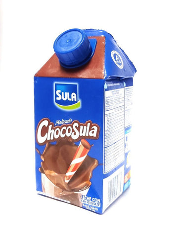 Malteada Sula sabor chocolate lista para tomar y disfrutar fría.