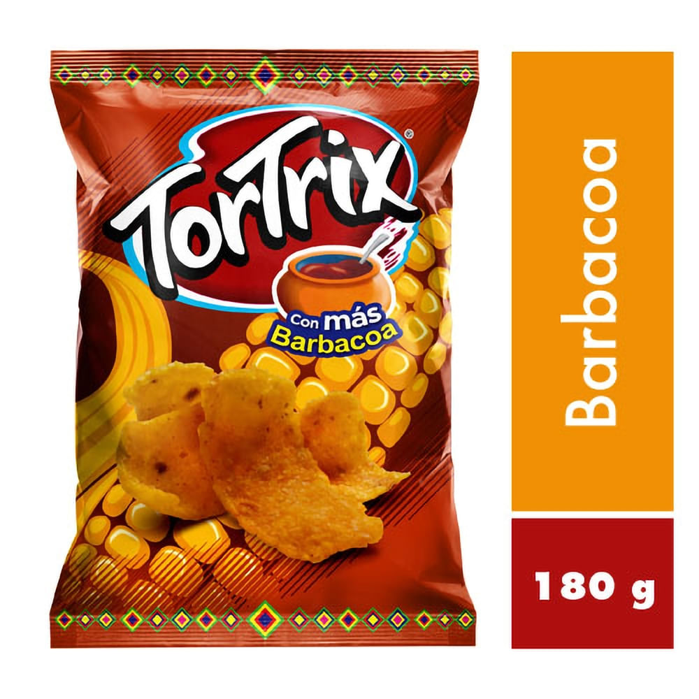 Snack Tortrix sabor BBQ con textura crujiente ideal para compartir y reuniones.