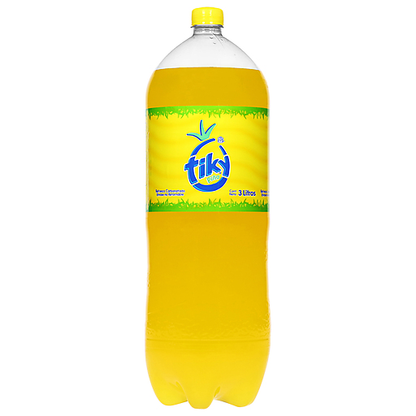 Refresco Tiky sabor piña en presentación PET de 3 litros ideal para compartir.