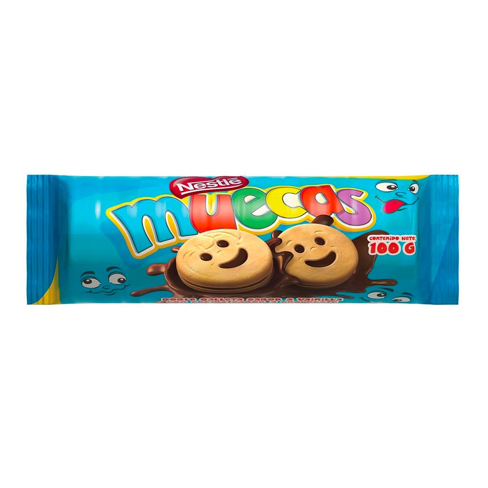 Divertidas galletas rellenas sabor vainilla perfectas para niños y meriendas.