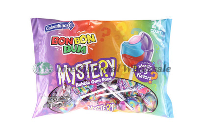 Caramelos Colombina Bon Bon BumMystery con sabor sorpresa y textura masticable en presentación individual.