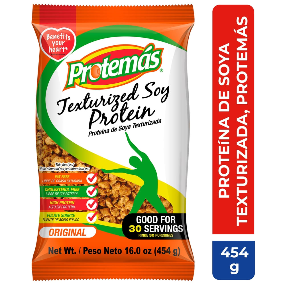 Proteína de soya texturizada rica en proteína para comidas nutritivas.
