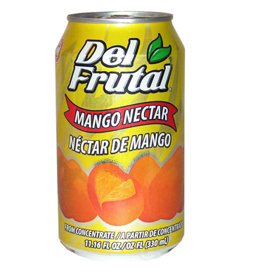 Néctar Del Frutal sabor mango en lata ideal para bebidas refrescantes y snacks.