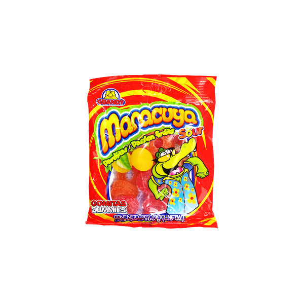 Gomitas sabor maracuyá con toque tropical y textura masticable.
