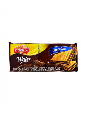 Wafers de chocolate con textura ligera y relleno cremoso de sabor intenso.