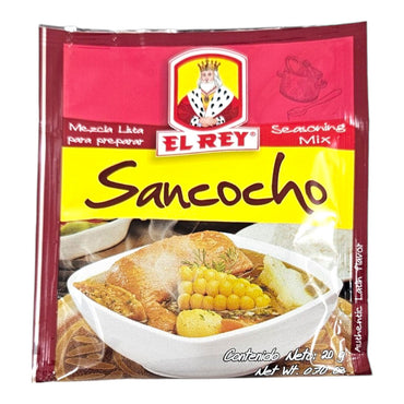 Mezcla de especias El Rey para preparar sancocho colombiano con sabor tradicional y preparación rápida.