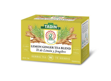 Té de limón y jengibre Tadin con mezcla cítrica y herbal.