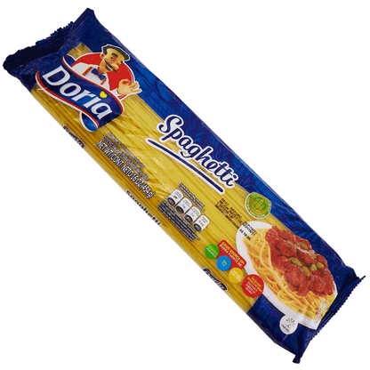Pasta Spaghetti Doria elaborada con trigo de calidad para múltiples preparaciones culinarias.