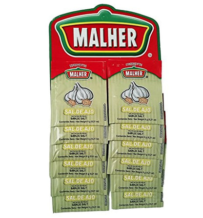 Sal de ajo Malher Master en sobres prácticos para condimentar recetas.