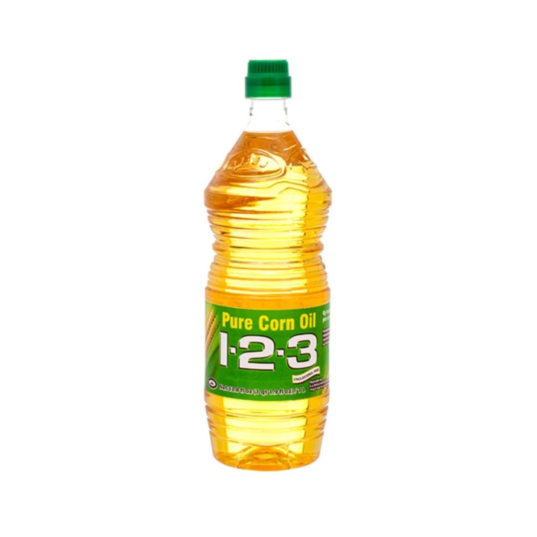 Aceite de Maíz Puro 1-2-3 Sin Colesterol 1 lt
